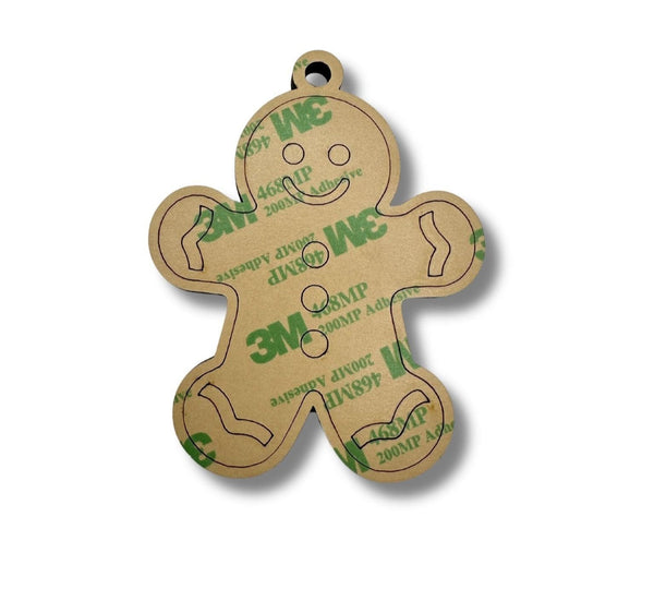 Gingerbread Man Ornament - Wooden Peel & Glitter Ornament